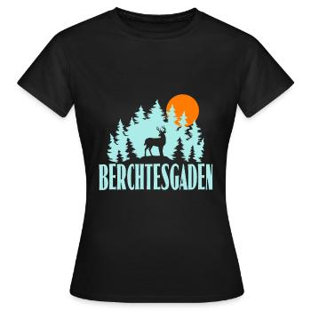 Berchtesgaden - Frauen T-Shirt - Schwarz - Vorne - AI Model Female 172 dark (172cm)