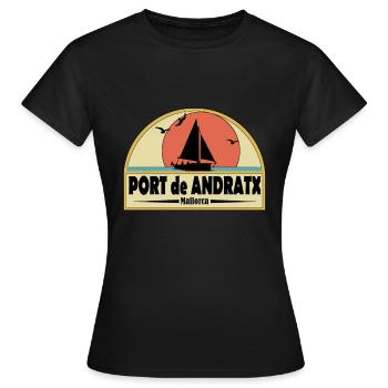 Port de Andratx - Women's T-Shirt - black - Front - AI Model Female 172 dark (172cm)