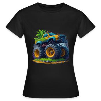 Monstertruck - Frauen T-Shirt - Schwarz - Vorne - AI Model Female 172 dark (172cm)