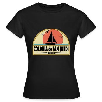Colonia de San Jordi - T-shirt Femme - noir - Devant - AI Model Female 172 dark (172cm)