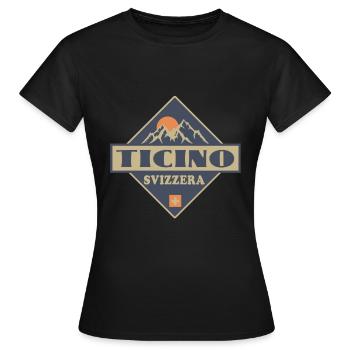 Kanton Tessin - Frauen T-Shirt - Schwarz - Vorne - AI Model Female 172 dark (172cm)