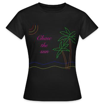 Chase the sun - Women's T-Shirt - black - Front - AI Model Female 172 dark (172cm)
