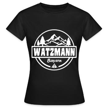 Watzmann - T-shirt Femme - noir - Devant - AI Model Female 172 dark (172cm)