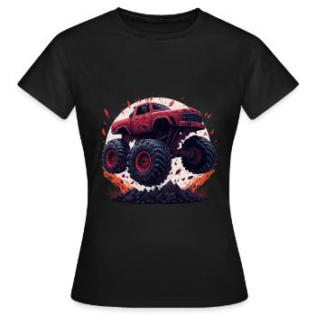 Monstertruck - Frauen T-Shirt - Schwarz - Vorne - AI Model Female 172 dark (172cm)
