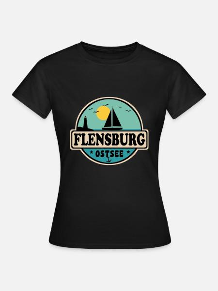 Flensburg - Frauen T-Shirt - Schwarz