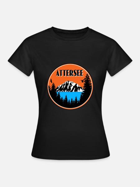 Attersee - Frauen T-Shirt - Schwarz