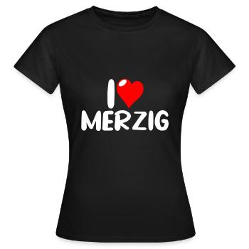 merzig saar - Frauen T-Shirt - Schwarz - Vorne - AI Model Female 172 dark (172cm)