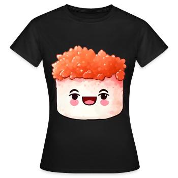 Sushi - Frauen T-Shirt - Schwarz - Vorne - AI Model Female 172 dark (172cm)