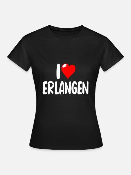 Erlangen - Frauen T-Shirt - Schwarz
