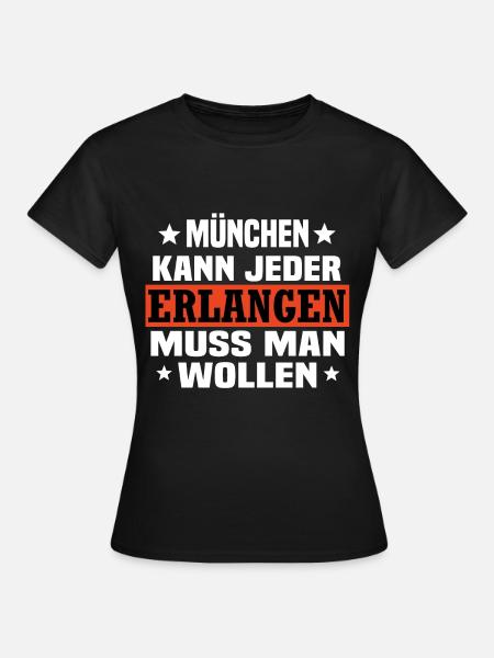 Erlangen - Frauen T-Shirt - Schwarz