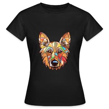 Berger Picard Hunderasse Aquarell Illustration - Frauen T-Shirt - Schwarz - Vorne - AI Model Female 172 dark (172cm)