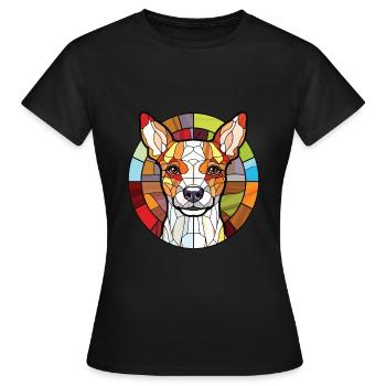 Teddy Roosevelt Terrier Hunderasse Aquarellglas - Frauen T-Shirt - Schwarz - Vorne - AI Model Female 172 dark (172cm)