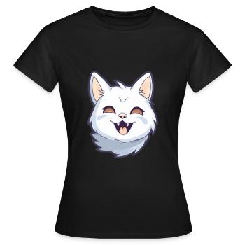 Brume australienne chat dessin animé aquarelle Clipart - T-shirt Femme - noir - Devant - AI Model Female 172 dark (172cm)