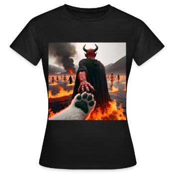 Folgt mir in den Abgrund - Infernal Devil's Pact #19 - Frauen T-Shirt - Schwarz - Vorne - AI Model Female 172 dark (172cm)