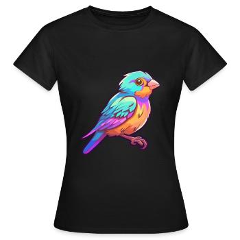 Sperling Buntes Aquarell Cartoon Kawaii Tier - Frauen T-Shirt - Schwarz - Vorne - AI Model Female 172 dark (172cm)
