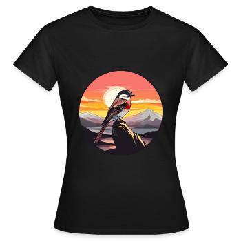 Sperling Buntes Aquarell Cartoon Kawaii Tier - Frauen T-Shirt - Schwarz - Vorne - AI Model Female 172 dark (172cm)