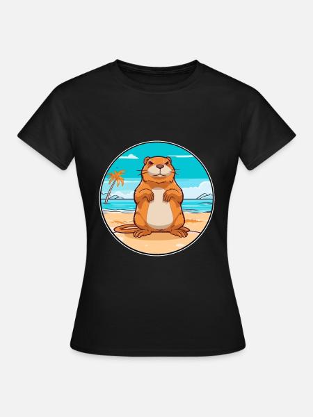 Gopher Aquarell Cartoon Kawaii Clipart Tier - Frauen T-Shirt - Schwarz