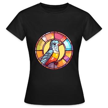 Kuckuck Bunte Karikatur Kawaii Anima - Frauen T-Shirt - Schwarz - Vorne - AI Model Female 172 dark (172cm)