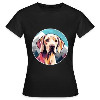 Braque Saint Germain chien race dessin animé kawaii Wate - T-shirt Femme - noir - Devant - AI Model Female 172 dark (172cm)