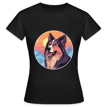 Carpates Berger Chien Race Cartoon Kawaii Eau - T-shirt Femme - noir - Devant - AI Model Female 172 dark (172cm)