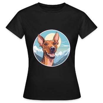 Cirneco Dell Ätna Hunderasse Cartoon Kawaii Waterco - Frauen T-Shirt - Schwarz - Vorne - AI Model Female 172 dark (172cm)