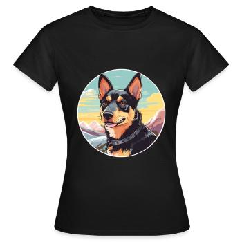 Lancashire Heeler Hunderasse Cartoon Kawaii Waterco - Frauen T-Shirt - Schwarz - Vorne - AI Model Female 172 dark (172cm)