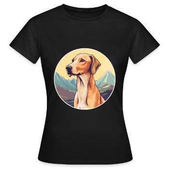 Old Croatian Sighthound Dog Breed Cartoon Kawaii W - Women's T-Shirt - black - Front - AI Model Female 172 dark (172cm)