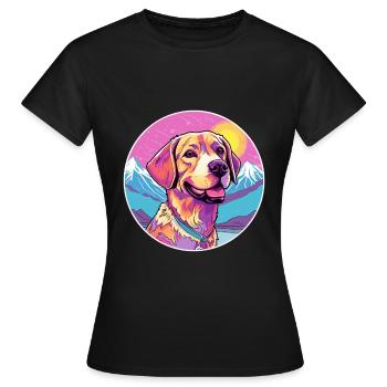 Braque Saint Germain chien race dessin animé kawaii Wate - T-shirt Femme - noir - Devant - AI Model Female 172 dark (172cm)