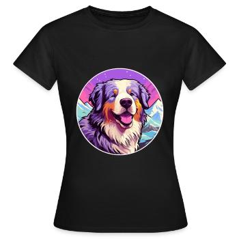 Carpates Berger Chien Race Cartoon Kawaii Eau - T-shirt Femme - noir - Devant - AI Model Female 172 dark (172cm)