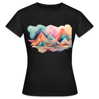 Entwurf - Frauen T-Shirt - Schwarz - Vorne - AI Model Female 172 dark (172cm)