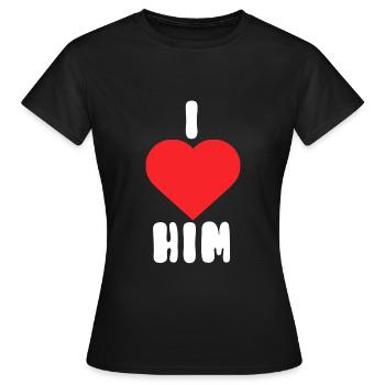 Je l’aime - T-shirt Femme - noir - Devant - AI Model Female 172 dark (172cm)