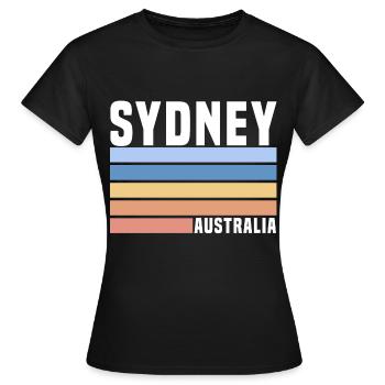 Sydney, Australie - T-shirt Femme - noir - Devant - AI Model Female 172 dark (172cm)