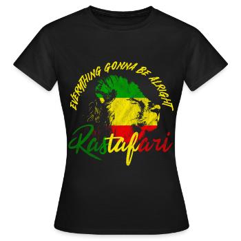 Rastafari - T-shirt Femme - noir - Devant - AI Model Female 172 dark (172cm)