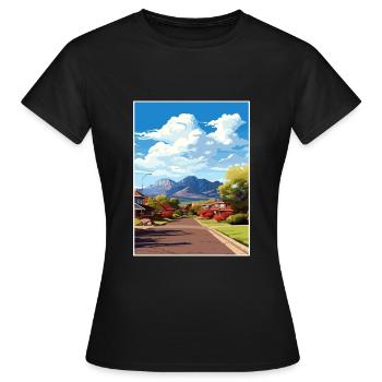 Springdale Utah affiches Vintage voyage affiche WPA - T-shirt Femme - noir - Devant - AI Model Female 172 dark (172cm)