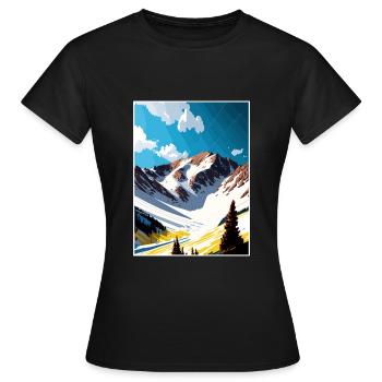 Arapahoe Basin Colorado Vintage Travel Poster WPA - Women's T-Shirt - black - Front - AI Model Female 172 dark (172cm)