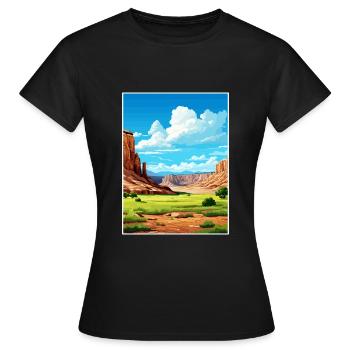 Capitol Reef National Park Affiche de voyage Vintage - T-shirt Femme - noir - Devant - AI Model Female 172 dark (172cm)
