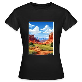Capitol Reef National Park Affiche de voyage Vintage - T-shirt Femme - noir - Devant - AI Model Female 172 dark (172cm)