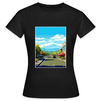 San Jose Kalifornien Vintage Reiseposter Souvenir - Frauen T-Shirt - Schwarz - Vorne - AI Model Female 172 dark (172cm)