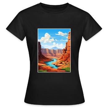 Vernal Utah affiches Vintage voyage affiche Souvenir - T-shirt Femme - noir - Devant - AI Model Female 172 dark (172cm)