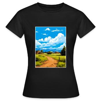 Torrey Utah affiches Vintage voyage affiche Souvenir - T-shirt Femme - noir - Devant - AI Model Female 172 dark (172cm)