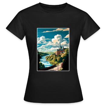 Altoona Pennsylvanie Vintage voyage affiche WPA Art - T-shirt Femme - noir - Devant - AI Model Female 172 dark (172cm)