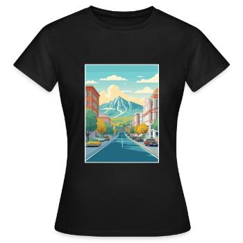 Provo Utah affiches Vintage voyage affiche Souvenir - T-shirt Femme - noir - Devant - AI Model Female 172 dark (172cm)