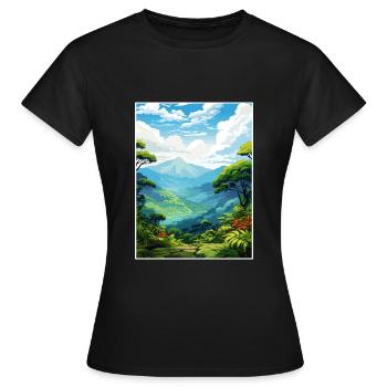 Montverde Nebelwald Reservat Costa Rica Souvenir - Frauen T-Shirt - Schwarz - Vorne - AI Model Female 172 dark (172cm)