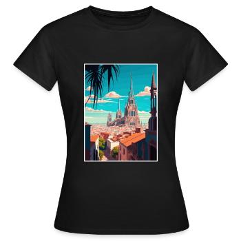 Guadalajara Decoration Vintage Travel Poster WPA - Women's T-Shirt - black - Front - AI Model Female 172 dark (172cm)