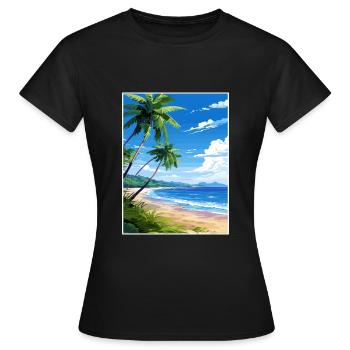 Osa Halbinsel Costa Rica Vintage Reiseposter WPA - Frauen T-Shirt - Schwarz - Vorne - AI Model Female 172 dark (172cm)