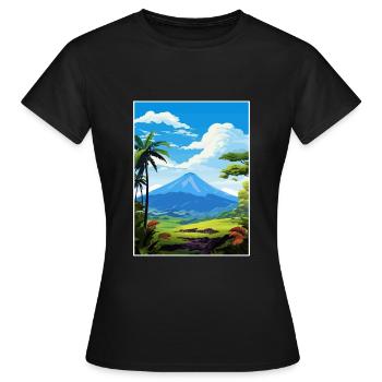 La Fortuna Costa Rica Vintage Reiseposter WPA - Frauen T-Shirt - Schwarz - Vorne - AI Model Female 172 dark (172cm)