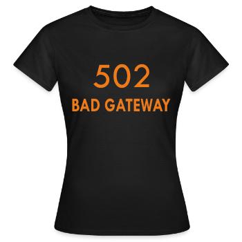 Erreur 502 Code d’état HTTP de passerelle incorrecte - T-shirt Femme - noir - Devant - AI Model Female 172 dark (172cm)