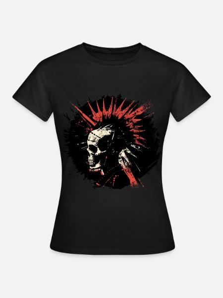 « Résonance de la rébellion » - Punk Skull Inferno - T-shirt Femme - noir