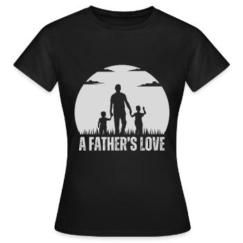 father and son - Women's T-Shirt - black - Front - AI Model Female 172 dark (172cm)