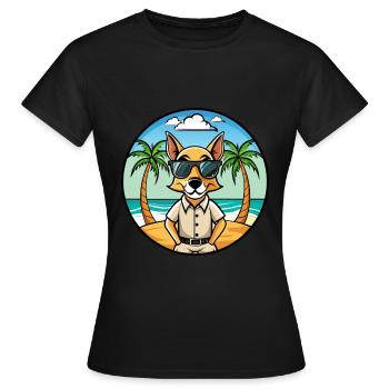 Lunettes de soleil Braque Saint Germain Dog Breed Cartoon - T-shirt Femme - noir - Devant - AI Model Female 172 dark (172cm)